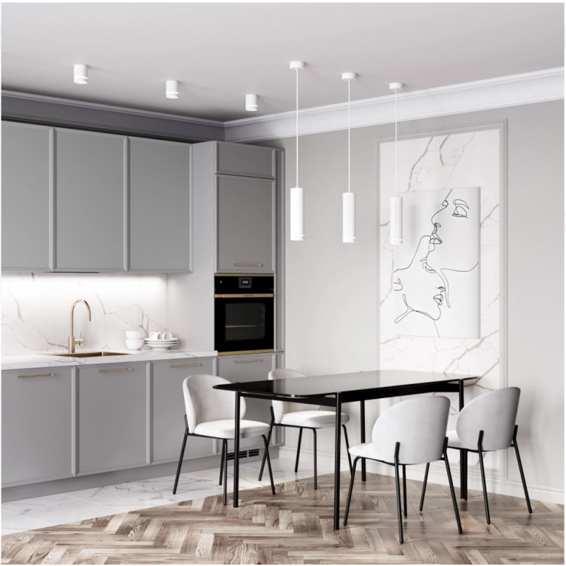 Люстра подвесная Sirius с одним плафоном под лампу MR16 белая IP20 RT509 WT 12W