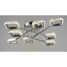 Потолочная LED люстра 48W Sirius с фигурными плафонами 3000K/6500K хром/черная IP20 B YH1306/8 CH+BK