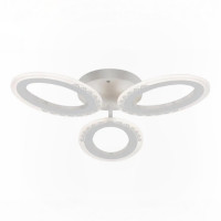 Потолочная LED люстра 48W с пультом Valeso с овальными плафонами 3000K-6500K белая IP20 G 2702/3 WT 48W