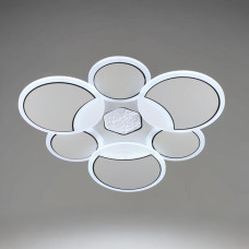 Стельова LED люстра 54W Sirius з акриловими плафонами 3000K/6500K біла/чорна IP20 B YH1332/108W WT+B