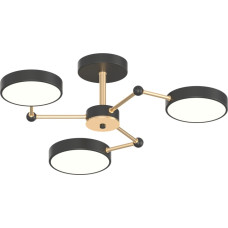 Потолочная LED люстра 54W Valeso с золотистыми элементами 3000/4200/6000К черная IP20 XI3331-3