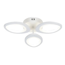 Стельова LED люстра 54W з пультом Valeso на три плафони 3000K-6500K біла IP20 G 2730/3 WT 54W