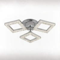 Потолочная LED люстра 60W с пультом Valeso на три плафона 3000K-6500K хром IP20 G 2726/3 CR 60W