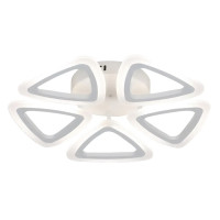 Потолочная LED люстра 60W с пультом Valeso с треугольными плафонами 3000K-6500K белая IP20 G 2717/5 WT 60