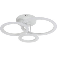 Потолочная LED люстра 66W с пультом Valeso с плафонами-кольцами 3000-6500K белая IP20 G 2716/3B WT 66W