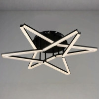 Потолочная LED люстра 72W Valeso с 12 рассеивателями из акрила 3000K/6500K черная IP20 B YH1324/12 BK 72W