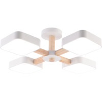 Потолочная LED люстра 72W Valeso с деревянным каркасом 3000/4200/6000К белая IP20 XI3354-4