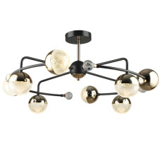 Стельова LED люстра Sirius 112W з плафонами-кулями 3000-6500К кавова IP20 B N6192/8 COFFEE+FGD 112W