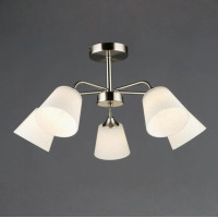 Потолочная люстра Valeso на пять круглых плафонов под лампу Е27 никель IP20 B N6599/5 SN
