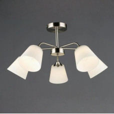 Стельова люстра Valeso на п'ять круглих плафонів під лампу Е27 нікель IP20 B N6599/5 SN
