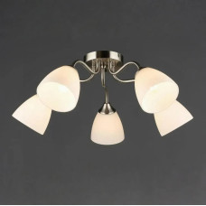 Стельова люстра Valeso на п'ять круглих плафонів під лампу Е27 нікель IP20 N6631/5