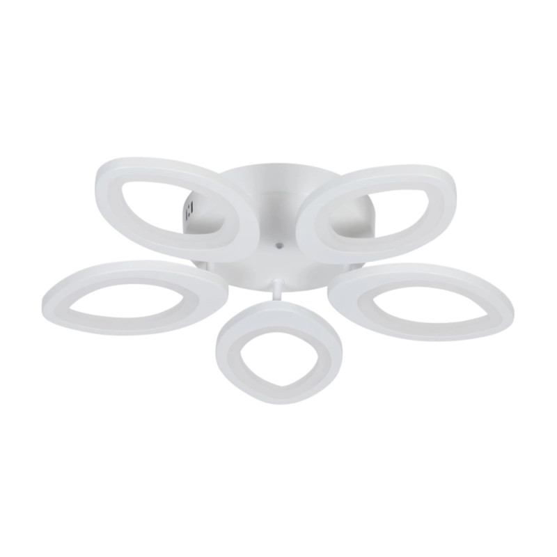 Стельова LED люстра 90W з пультом Valeso з акриловими плафонами 3000K-6500K біла IP20 G 2730/5 WT 90