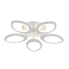 Стельова LED люстра 90W з пультом Valeso з акриловими плафонами 3000K-6500K біла IP20 G 2730/5 WT 90