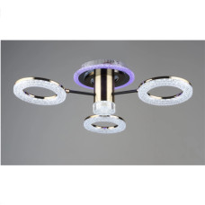 Стельова LED люстра Sirius 46W з круглими плафонами 3000-6500К чорно-золота IP20 B YH0910/3 GD+BK