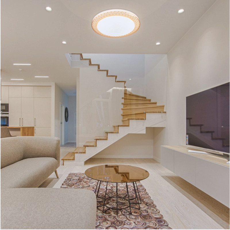 Стельова LED люстра Sirius 48W з пультом 3000-6500К з RGB янтарна IP20 GLX-19447-400 48W Amber (RGB)