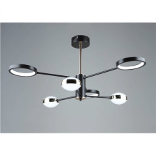Стельова LED люстра Sirius 51W з круглими плафонами 3000-6500К чорно-золота IP20 B YH872/3+3 COFFEE