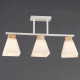 Потолочная люстра Sirius с деревянными элементами под три лампы Е27 белая IP20 B N6663/3 WT+WOOD