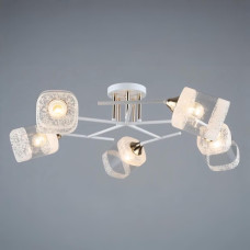 Потолочная люстра Sirius на пять квадратных плафонов под лампу Е27 белая IP20 A4147/5