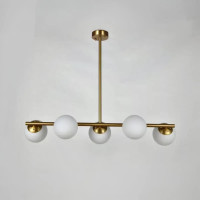 Потолочная люстра Sirius на пять сферических плафонов под лампу Е27 медь IP20 DX2109-5 Copper