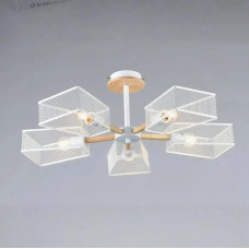 Потолочная люстра Valeso на пять плафонов в сетку под лампу Е27 белая IP20 B N6687/5