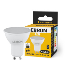 Светодиодная LED лампа LEBRON L-MR16, 5W, 220V, GU10, 4100K, 450Lm 11-14-42