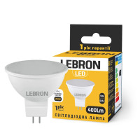 Светодиодная LED лампа LEBRON L-MR16, 5W, 220V, GU5,3, 4100K, 400Lm 11-14-30