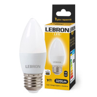 Светодиодная лампа LEBRON L-С37, 4W, 220V, Е27, 4100K, 320Lm 11-13-42