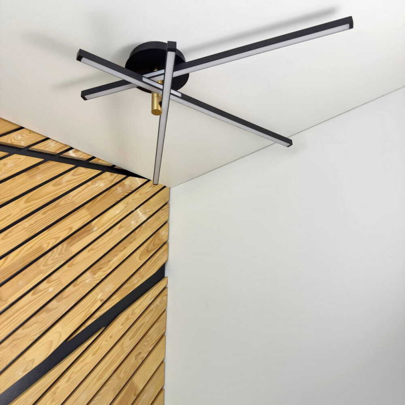 Светильник LED RIXOS 60W 4000K IP20 поворотный песочно-черный + золото Violux ( 200170 )