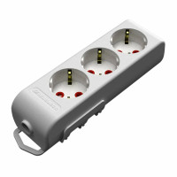 Колодка 3 гнезда с заземлением Mutlusan со шторками 49-12-13