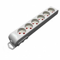 Колодка 6 гнезд без заземления Mutlusan со шторками 49-12-10