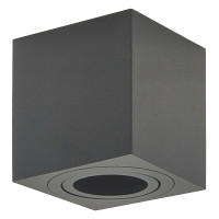 Точковий світильник спот накладний поворотний VELMAX V-DL-S, max 50W, GU10, 220V, 80x80x84, чорний (22-30-14-1)