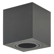 Точечный светильник спот накладной поворотный VELMAX V-DL-S, max 50W, GU10, 220V, 80x80x84, черный (22-30-14-1)