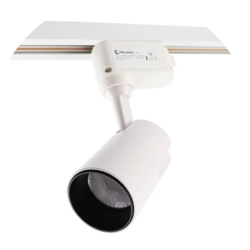 Трековый светодиодный светильник VELMAX V-TRL, 45W, 4275Lm, 4100K, 220V, белый 25-31-33-1