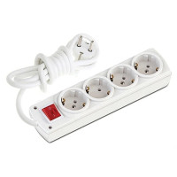 Удлинитель с заземлением 4 гнезда, 5м, с выключателем, 16А, Olimpia, Mutlusan