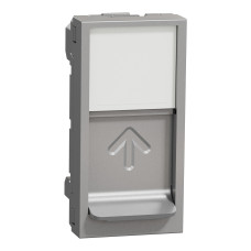 Центральная плата RJ45 Keystone/Systimax 1 модуль Unica New Schneider Electric алюміній NU946030