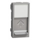 Центральная плата RJ45 Keystone/Systimax 1 модуль Unica New Schneider Electric алюміній NU946030