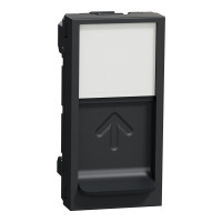 Центральна плата RJ45 Keystone/Systimax 1 модуль Unica New Schneider Electric антрацит NU946054