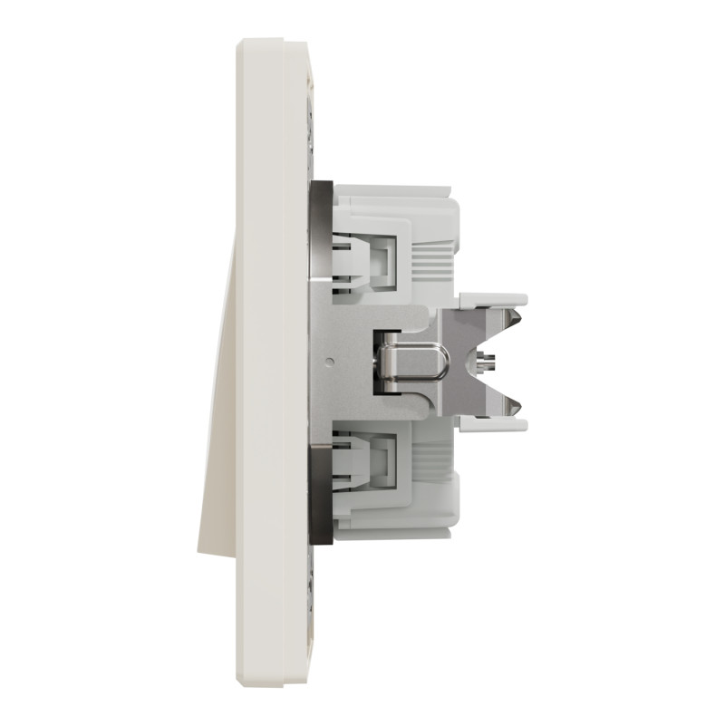 Кнопочный выключатель одноклавишный Asfora Schneider Electric крем EPH0700123