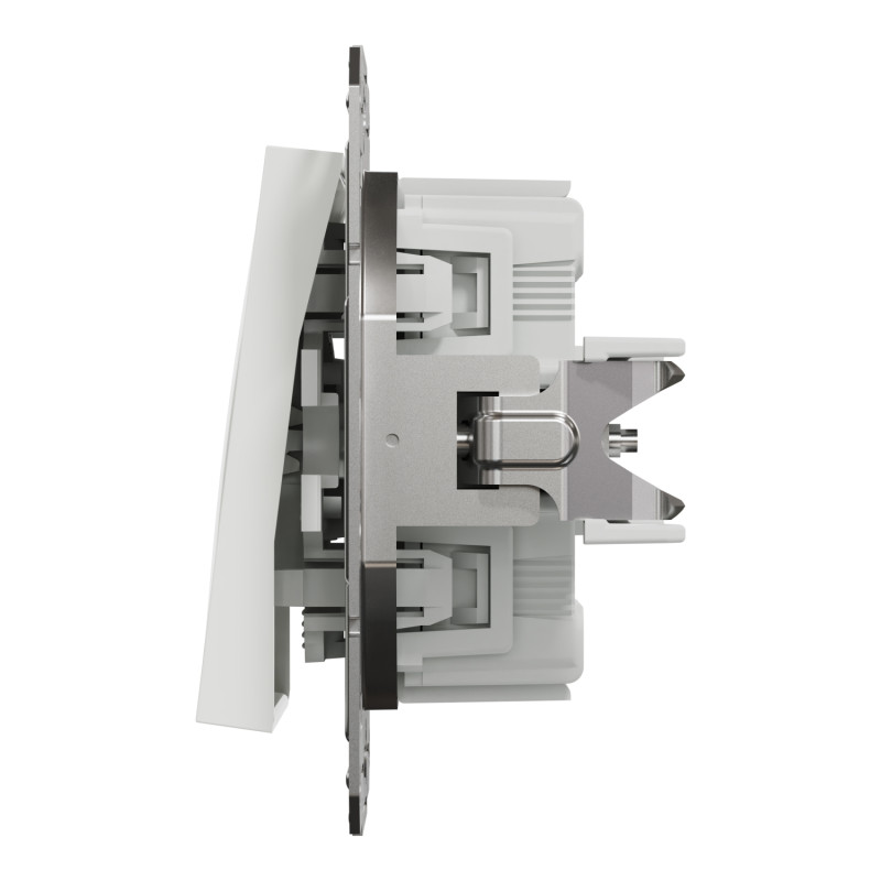 Перемикач перехресний без рамки Asfora Schneider Electric білий EPH0570121