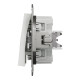 Перемикач перехресний без рамки Asfora Schneider Electric білий EPH0570121