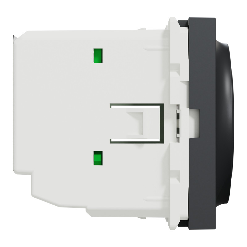 Терморегулятор комнатный 8А 230В 5-30С 2 мод. Unica New Schneider Electric антрацит NU350154