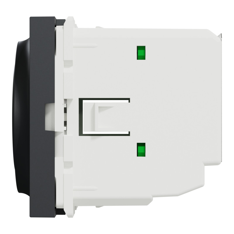 Терморегулятор комнатный 8А 230В 5-30С 2 мод. Unica New Schneider Electric антрацит NU350154