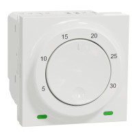 Терморегулятор кімнатний 8А 230В 5-30С 2 мод. Unica New Schneider Electric білий NU350118