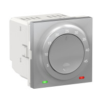 Термостат теплої підлоги 10А Unica New Schneider Electric алюміній NU350330