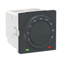Термостат теплої підлоги 10А Unica New Schneider Electric антрацит NU350354