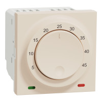 Термостат теплої підлоги 230 В 10A 2 модулі Unica New Schneider Electric бежевий NU350344
