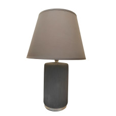 Настільна лампа Valeso з текстильним абажуром під лампу Е14 сіра IP20 HS8819 GRAY