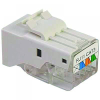 Телефонная розетка в каб.канал, Cat 3, Mutlusan белая