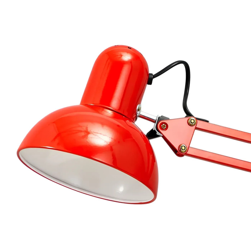 Настольная лампа Sirius TY 1800B на одну лампочку с прищепкой красный