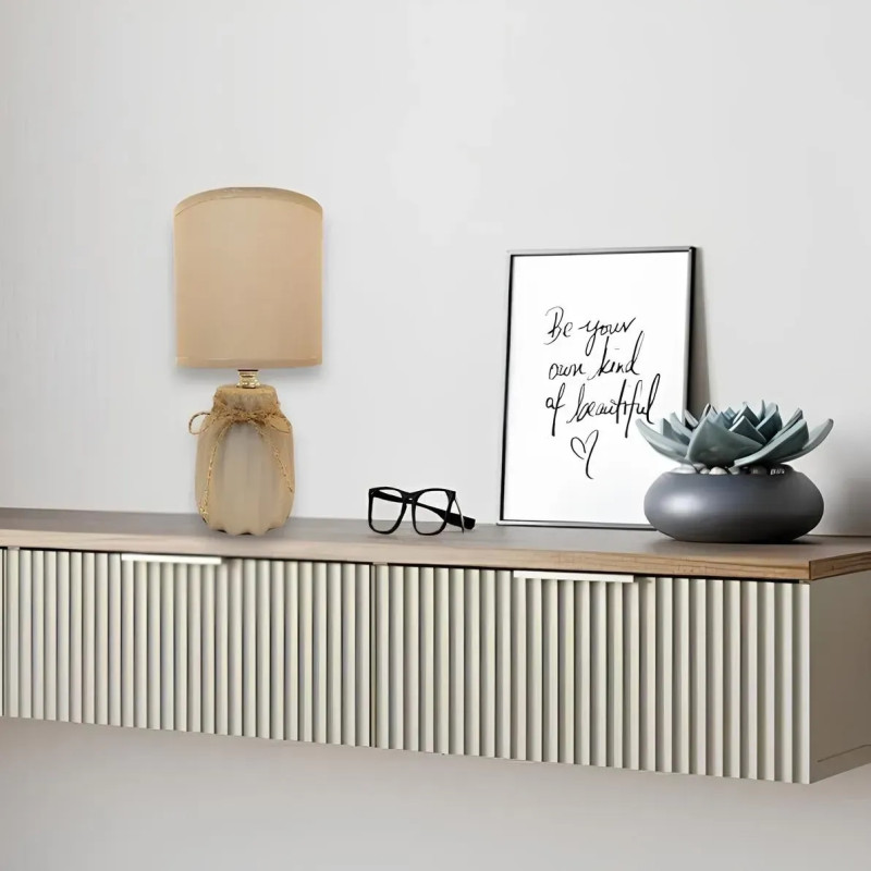 Настільна лампа Valeso з керамічним корпусом під одну лампу Е14 бежева IP20 HS8869